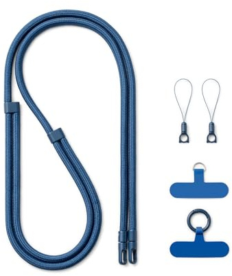 AOKSUNOVA Handykette Handyband Universal zum Umhängen | Handyschnur Umfang 80–150 cm Verstellbar, Handy Umhängeband, Kordel zum Umhängen mit Patch für Reisen Outdoor Alltag