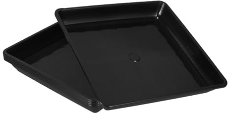VOSAREA 5 Stück Quadratische Pflanztopf Untersetzer aus Strapazierfähigem PP 18X18cm Blumentopf Auffangschalen für Garten und Terrasse