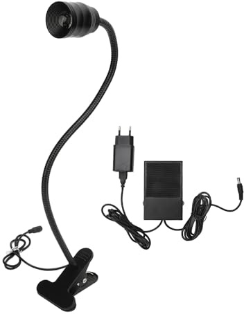 Vikye Lampe UV D'extension de Cils, Sèche-colle UV LED à Col de Cygne 5 W avec Faisceau Réglable, Durcissement Rapide de 2 à 5 Secondes pour L'art Professionnel des Cils (Prise UE 110~240 V)