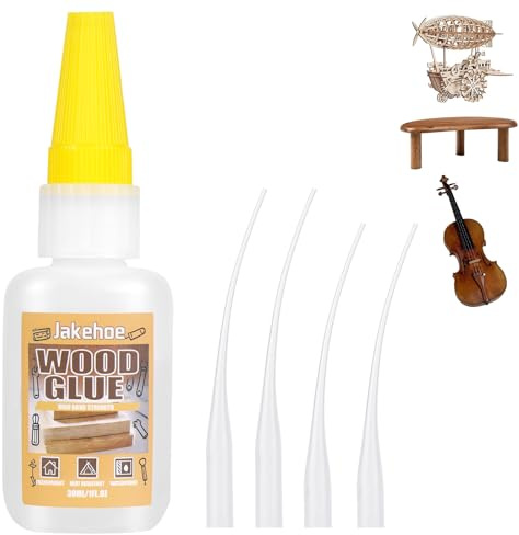 NUTKIT Colle à Bois Extra Forte 30g, Colle Bois Fluide | Imperméable, Transparente et à Séchage Rapide, Colle Maquette, pour Réparation de Meubles, Modélisme, Loisirs Créatifs