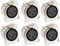 Adam Hall Connectors 7837-6er Set XLR-Einbaubuchse female 3-pol D-Typ silber Einbaukupplung