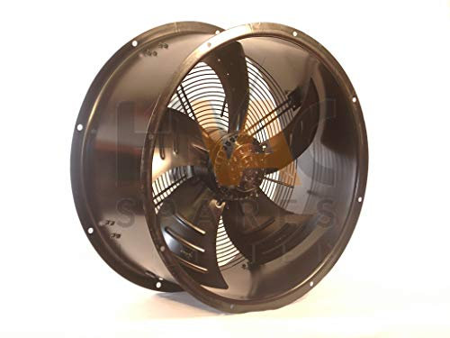 HVAC Spares Ltd Quality Duct Fan, Cased Axial Fan, Kitchen Extract, Extractor, 4 Pole, Three Phase (450mm)