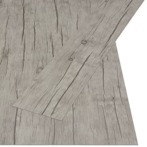 vidaXL 32x Listoni Pavimenti Autoadesivi Isolanti Insonorizzanti Antiscivolo Tavole Assi Laminato 4,46 m² 3 mm in PVC Rovere Lavato