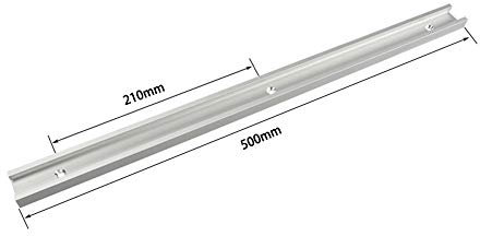belupai 500mm T-Track Mitra Track Jig Slot Strumento di bloccaggio del bordo dritto 30x12.8mm T Maniglia di bloccaggio della pista T Calibro pesante per la lavorazione del legno Router Tavolo visto