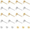 UNICRAFTALE 40 pcs 2 couleurs Boule Boucles D'Oreilles en Acier Inoxydable Boucle D'Oreille Post Clou D'Oreille avec Boucle et Écrous D'Oreille Or et Acier Inoxydable Couleur Boucles D'Oreilles