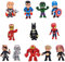 Amdieu 12 Stück Avengers Mini Figuren Set, Superhero Cake Topper, Spiderman Cupcake Toppers Party Kuchen Dekoration Supplies, Kindergeburtstag Deko, Tortendeko Junge,Geburtstags Party liefert