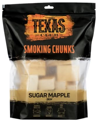 TEXAS CLUB Smoking Wood Chunks Perfect BBQ Grill and Outdoor Picnic (Maple)