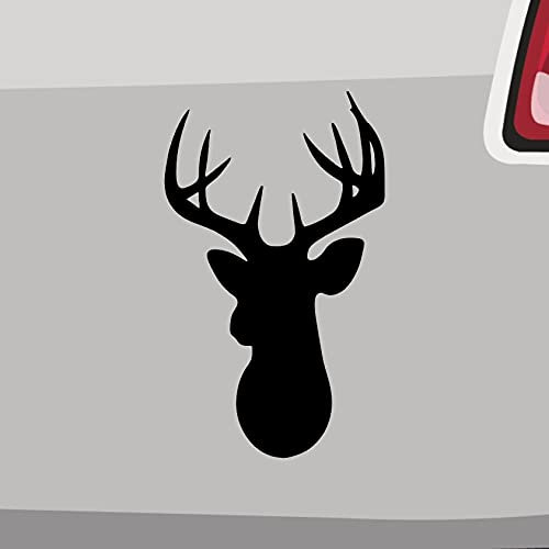 Hirsch Aufkleber Sticker Konterfei Deer Silhouette Rotwild Jäger Jagd Kleber JDM in 6 Größen und 21 Farben