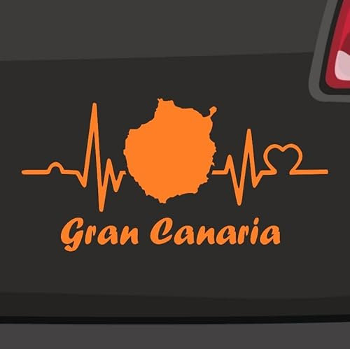 Herzschlag Gran Canaria Aufkleber 6 Größen 21 Farben Kanaren Bahia Feliz Spanien