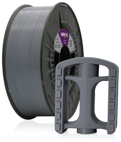 WINKLE ASA Filament 1.75mm Aschgrau, 1kg Spule, 3D Drucker Filament Kompatibel mit den meisten FDM Druckern, 3D-Druckmaterialien, Maßgenauigkeit, Wetter- und UV-beständig