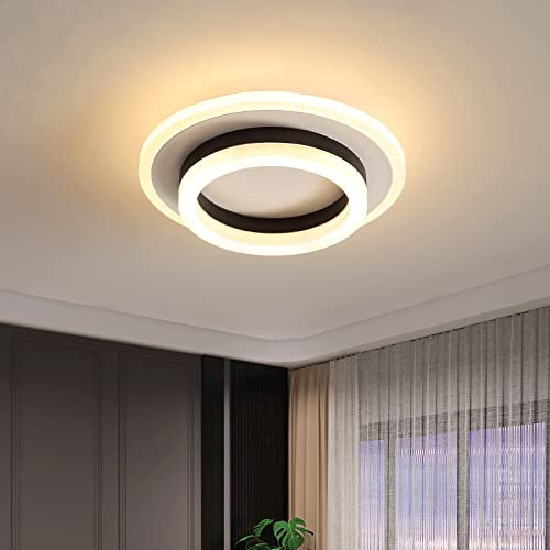 Led Deckenlampe 24W, Modernes Design Led Deckenleuchte Rund 20CM, 3000K Deckenlampe Acryl, Deckenbeleuchtung Led Geeignet für Schlafzimmer, Küche, Wohnzimmer, Esszimmer, Arbeitszimmer, Korridor