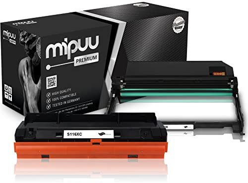 Mipuu Toner & Trommel kompatibel zu Samsung MLT-D116L MLT-R116 2er-Sparset für Xpress M2675fn M2885fw M2835dw M2875fd M2625d M2675fn M2675fn M2675