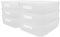 Cetomo 5Lx6 Aufbewahrungskorb, Kunststoff Aufbewahrungskörbe mit Griffen, Stapelbare Organizer Box für Regal, Küchenschrank, Aufbewahrungsbox ohne Deckel, Matt Transparent, 5L-6er Set (28.5*22*9cm)