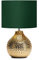 konsimo NIPER Tischlampe - Schreibtischlampe für Wohnzimmer, Schlafzimmer und Flur - Tischleuchten Leselampe - Desk Lamp - Lampen Bürolampe Grün und Gold