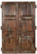 Biscottini Porte Interne Legno Anta Doppia L123XPR5XH191 cm | Porta da Interno e da Esterno | Porta in Legno in Stile Antico