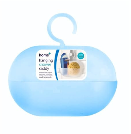 HOMESHOPA Shower Caddy, 1 Pack Blue Plastic Hanging Basket Organiser for Kitchen & Bathroom, No Drilling, Easy Removable With Hanging Clip, Wall Toiletry Washroom Shelf
