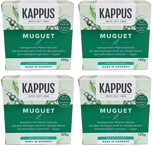 4er Pack Kappus Muguet(Maiglöckchen) Seife 4x125g