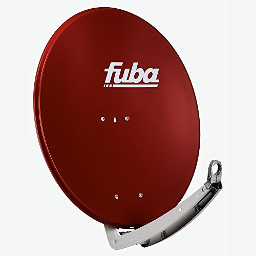 Fuba DAA 780 R Aluminium Satellitenschüssel 80cm rot - (Testergebnis: ausgezeichnet)* - Sat-Antenne/Sat-Spiegel mit Doppeltragarm, Alu Druckguss LNB-Halterung, rostfrei, Schlechtwetterreserve