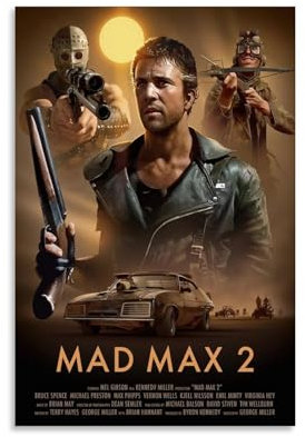 ENILSA Film Mad Max Poster Dekorative Malerei Leinwand Wandkunst Wohnzimmer Poster Schlafzimmer Malerei,Wandkunst Bilddruck Moderne Familienzimmer Dekor 12x18inch(30x45cm)