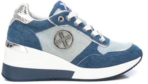 XTI Damen Schnürer in Blau, Größe 38