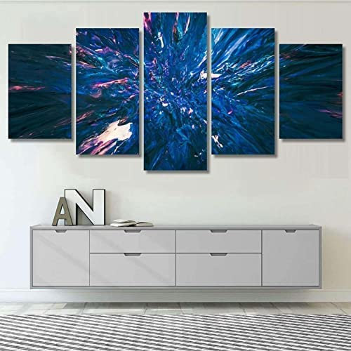 Leinwandbild 5-Teilig Abstrakter Sinn Für Technik 150 X 80 Cm Bild Wanddeko Wand Bild Kunstdruck Deko Wohnzimmer Wohnzimmer Schlafzimmer Büro Hotel Wandkunst Wandbild Poster Foto -3U1M+J4L8-
