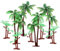 Xsstarmi 10 Pack Palm Tree Cake Topper Plastic Green Palm Tree Coconuts Cupcake Toppers Summer Beach Theme Palm Tree Decorations for Hawaii Baby Shower Birthday Party Cake Decorations