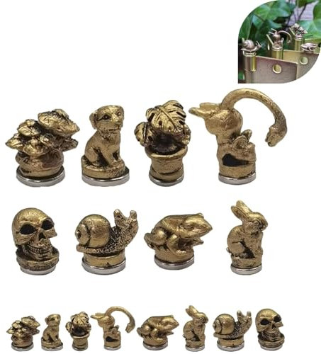 Animal Door Hinge Head Decorative Toppers, Antique Copper Magnetic Hinge Heads for Home Decoration, Easy Installation, Ideal for Doors, Cabinets, and Furniture (All(8Pcs))