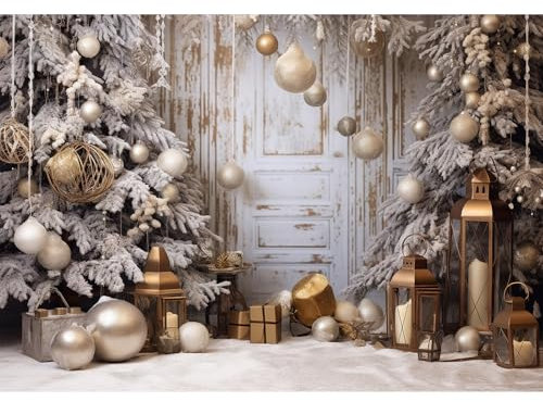 Weihnachten Fotografie Hintergrund, 2 * 1,5 m Ci-Fotto Foto-hintergründe Weihnachtsbaum Holztür Hintergrund, Home Party Dekoration Hintergründ, Kinder Fotografie Hintergründe