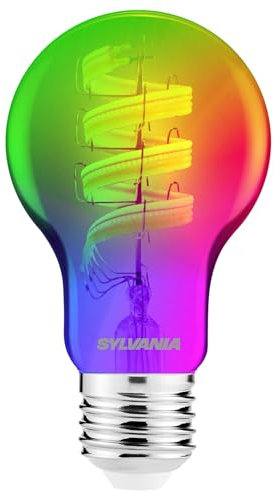 SYLVANIA Smart LED E27 | RGB - 16 Mio. Farben + Weiß | Vintage Glühbirne dimmbar | Mit Fernbedienung, App, Alexa, Siri & mehr steuerbar