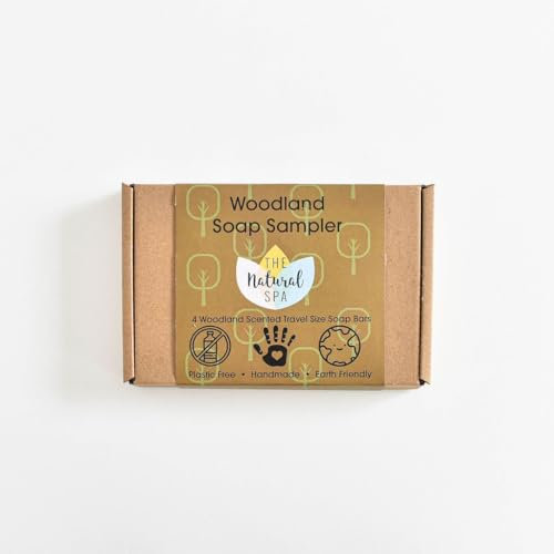 Handgefertigte Mini-Seife Geschenkset, 4 Stück, Cold Process Collection (Woodland)