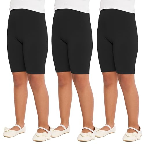 Merry Style Mädchen Kurze Leggings aus Baumwolle MS10-227 (Schwarz 3-er Pack, 158 cm)