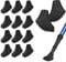Muyohix 12 Stück Nordic Walking Stöcke Gummipuffer, Nordic Walking Pads Trekking Gummipuffer für die Meisten Walking Stöcke & Nordic Walking Stöcke(10-11mm)