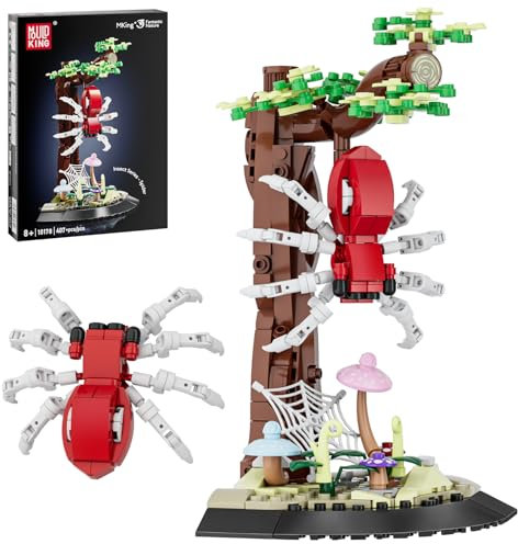 Mould King 10178 Blocs de construction en forme d'araignée - Jouet de construction - Collection botanique - Décoration - Compatible avec d'autres marques (407 pièces)