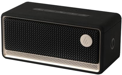 Edifier ES60 Portable Bluetooth Speaker, BT v5.4, 9h Playtime, IP67 Waterproof & Dustproof, USB-C & 3.5 mm Aux, 34W RMS with 360-degree Sound, Ambient Lighting, Stereo Pairing, Strap, Black