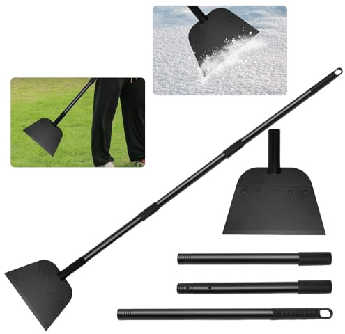 SDLDEER Pala da giardino multifunzionale, raschietto per attrezzi da giardinaggio resistente, manico lungo, vanga per la pulizia esterna, per bordi del prato, raschietto per pavimenti del patio