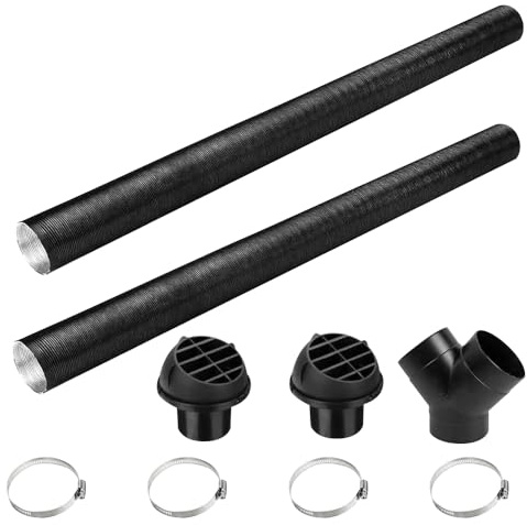 XUXLEKK 75mm Auto Heizung Rohr Kanal, Y-Rohr Diesel Standheizung Zubehör, Warmluftschlauch 75mm, Heizrohr Autoluftheizer Zubehör, für Standheizung Luftheizung Dieselheizung