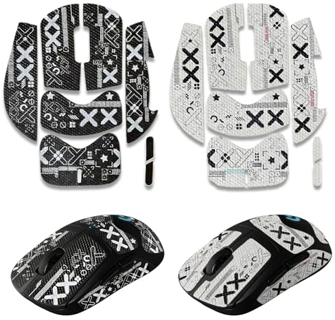 2 Stück Mouse Grip Tape Set Kompatibel Mit Logitech G Pro X Superlight 2, Ultrathin Schweißabsorbierend rutschfest Selbstklebend（0.5mm）, Rückstandsfrei, Verbessert die Griffigkeit und Kontrolle