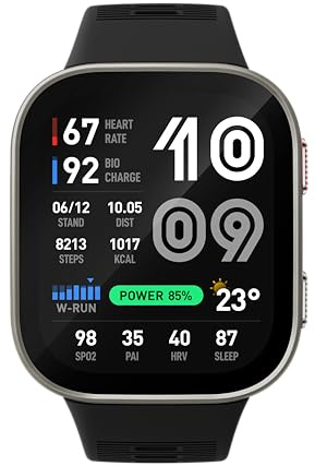 Amazfit Bip Max 50mm Smartwatch, Display AMOLED da 2.07, Autonomia fino a 20GG, GPS, 4GB, Mappe Offline, Fitness Tracker, Hybrid Training, 150+ Modalità Sportive, HYROX, 5 ATM per Android e iPhone