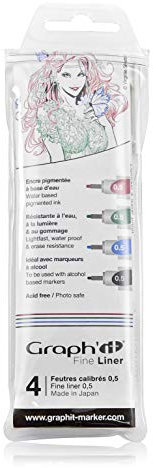 Graph 'it Liner gi43331 Samt-4 FINE LINER Farben