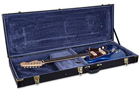 Crossrock Deluxe custodia rigida in legno per Jazzmaster/JAGUAR stile chitarra elettrica, nero (CRW600JMBK)