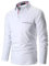 STTLZMC Mens Long Sleeve Polo Shirts Plaid Collar Basic Casual T-Shirt #11 White M