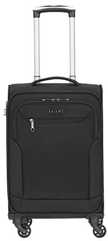 D & N Unisex-Erwachsene 6854-01 Koffer Trolley, Schwarz, 55 cm