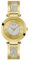 Guess Damen Analog Quarz Uhr mit Edelstahl Armband W1288L2