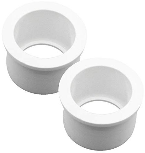 YOFASEN Accesorios de tubería de buje reductor - 2 piezas Accesorios de tubería de Conector de Adaptador de tubería de agua de PVC, Blanco, 32x25mm