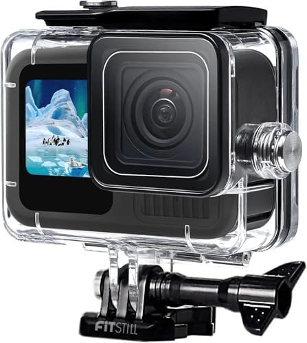 FitStill 60M/196FT Funda Impermeable para Gopro Hero 13 /Hero12 /Hero11 /Hero10 /Hero 9 Negro, Carcasa Protectora para Buceo Subacuático con Accesorios de Montaje para Go Pro Hero 13/12/11/10/9