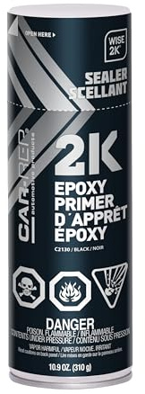 CAR-REP® 2K Epoxy Primer con Tecnologia Wise 2K, Adatto per Tutti i Tipi di Metalli, Substrati in Fibra di Carbonio, la Maggior Parte delle Materie Plastiche Automobilistiche, Spray 400ml (Nero)