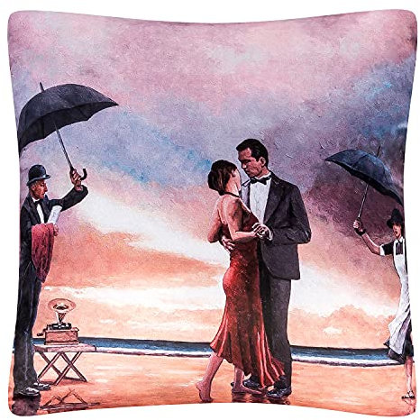 VON LILIENFELD Kissen Kunst Motiv Theo Michael Hommage to The Singing Butler Dekokissen 40 x 40 cm Sofakissen Deko Haus Wohnzimmer Kissenbezug mit Füllung beidseitig Bedruckt