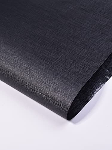AOKKR Möbelfolie 40 * 300 cm, Selbstklebende Klebefolie für Möbel Tür Fensterbank Küchenrückwand Schrank Schminktisch, PVC Wasserdicht Fliesenfolie Dekorfolie, Folie Matt Natur Schwarz