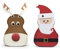 stylebox 2er Set Weihnachtsfiguren Metalldosen Weihnachtsmann Rentier Keksdose ca. 11 x 8 x 5 cm, Volumen 200 ml