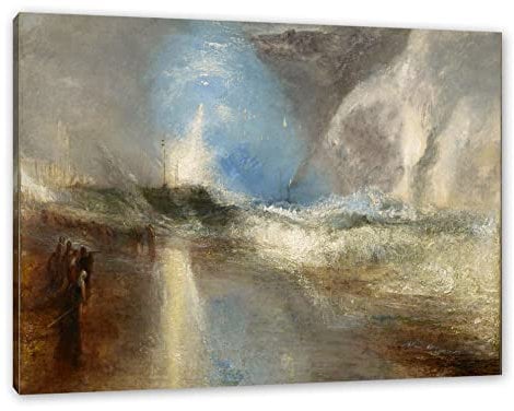 Pixxprint William Turner - Rockets and Blue LightsClose at Hand, Größe: 100x70cm, Leinwandbild, fertig gespannt, Wandbild, Dekoration, Kunstdruck, kein Poster